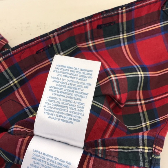 Ralph Lauren Christmas Classic Plaid Infant Boy Shirt Buttondown Size 3 Months - Picture 6 of 7